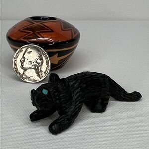 Black Carved Panther Figurine